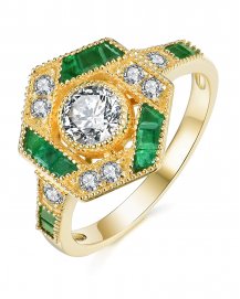 EMERALD DIAMOND RING (TR3754)