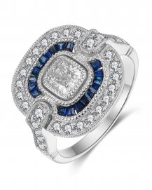 SAPPHIRE DIAMOND RING (TR3758)