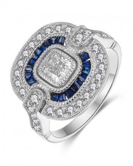 SAPPHIRE DIAMOND RING (TR3758)