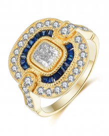 SAPPHIRE DIAMOND RING (TR3758)