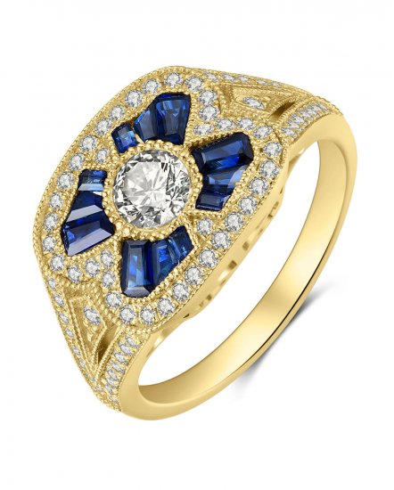 SAPPHIRE DIAMOND RING (TR3760)
