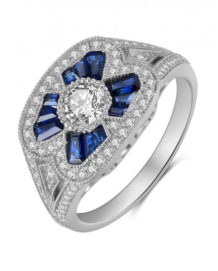 SAPPHIRE DIAMOND RING (TR3760)