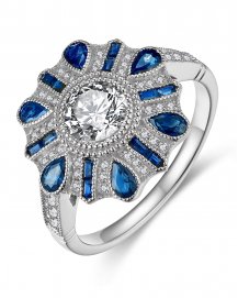SAPPHIRE DIAMOND RING (TR3763)