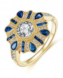SAPPHIRE DIAMOND RING (TR3763)