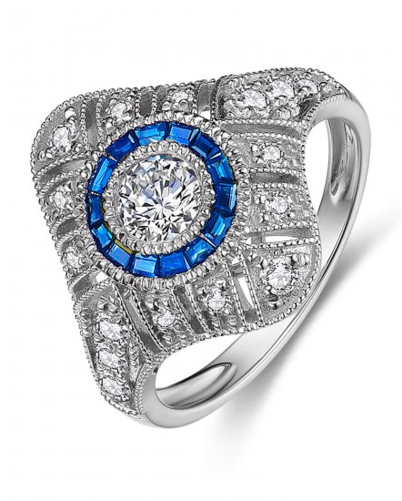SAPPHIRE DIAMOND RING (TR3770)