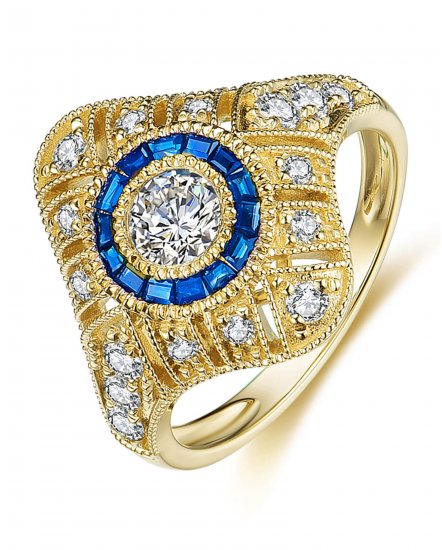 SAPPHIRE DIAMOND RING (TR3770)
