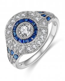 SAPPHIRE DIAMOND RING (TR3772)
