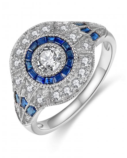 SAPPHIRE DIAMOND RING (TR3772)