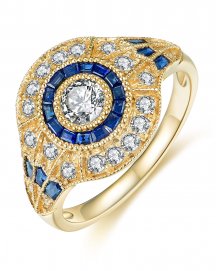 SAPPHIRE DIAMOND RING (TR3772)
