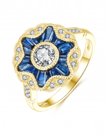 SAPPHIRE DIAMOND RING (TR3775)