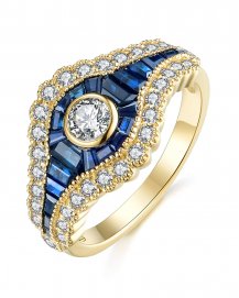SAPPHIRE DIAMOND RING (TR3778)