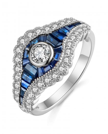 SAPPHIRE DIAMOND RING (TR3778)