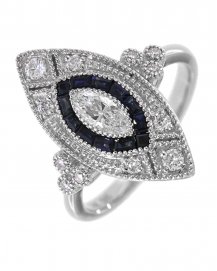 SAPPHIRE DIAMOND RING (TR3780)