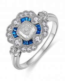 SAPPHIRE DIAMOND RING (TR3784)