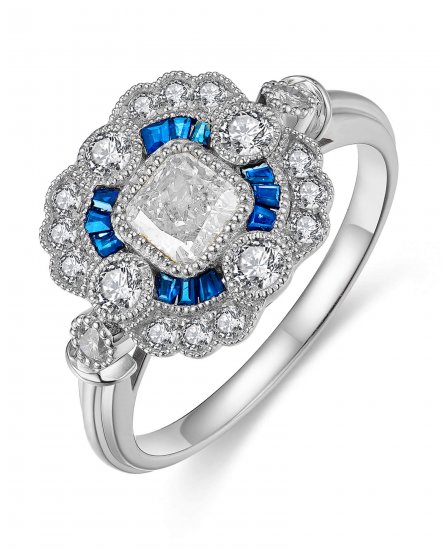 SAPPHIRE DIAMOND RING (TR3784)