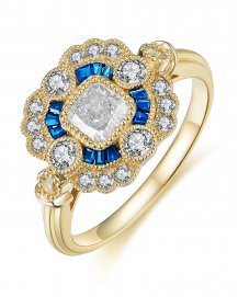 SAPPHIRE DIAMOND RING (TR3784)