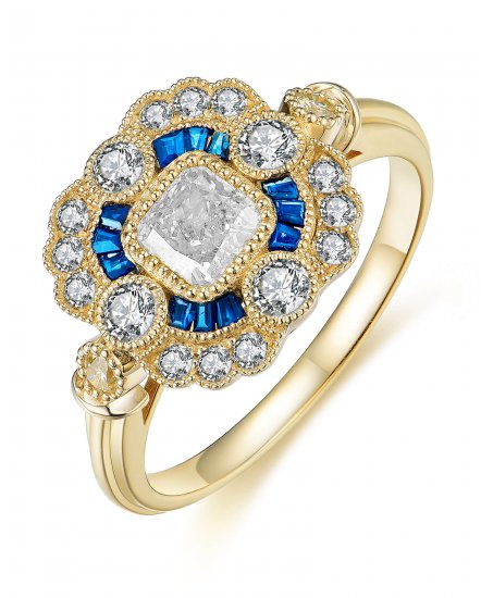 SAPPHIRE DIAMOND RING (TR3784)