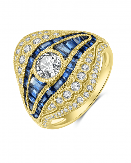 SAPPHIRE DIAMOND RING (TR3785)