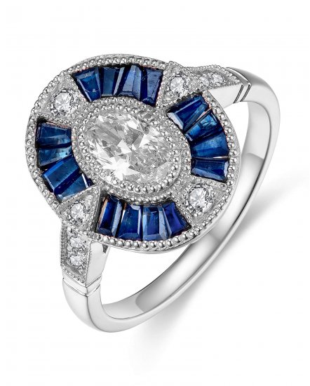 SAPPHIRE DIAMOND RING (TR3786)