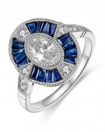 SAPPHIRE DIAMOND RING (TR3786)
