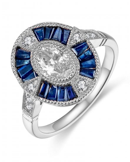 SAPPHIRE DIAMOND RING (TR3786)