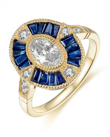 SAPPHIRE DIAMOND RING (TR3786)