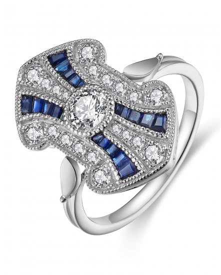 SAPPHIRE DIAMOND RING (TR3792)