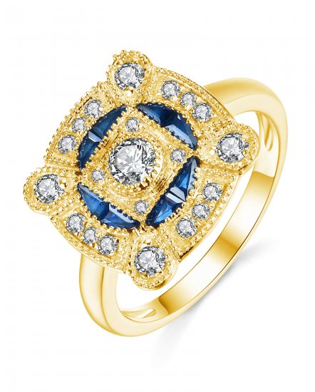 SAPPHIRE DIAMOND RING (TR3793)