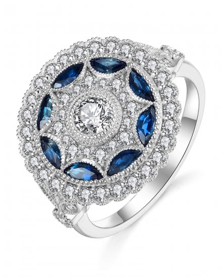 SAPPHIRE DIAMOND RING (TR3799)