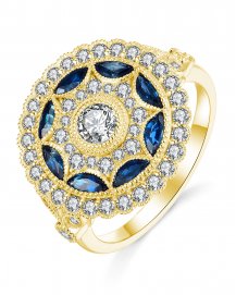 SAPPHIRE DIAMOND RING (TR3799)