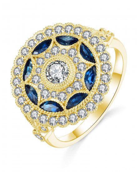 SAPPHIRE DIAMOND RING (TR3799)