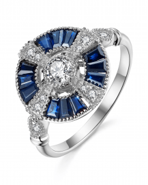 SAPPHIRE DIAMOND RING (TR3801)