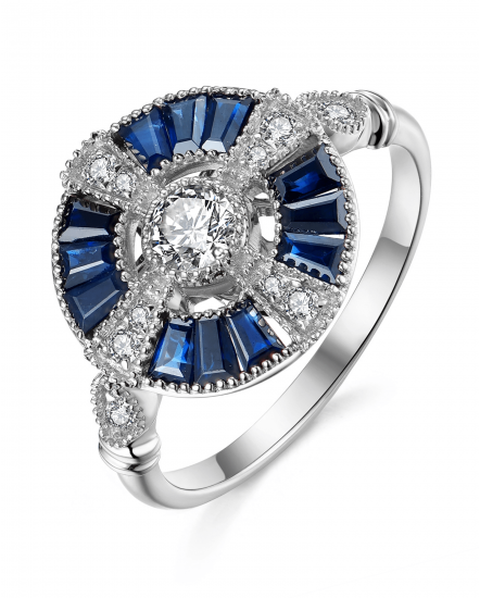 SAPPHIRE DIAMOND RING (TR3801)