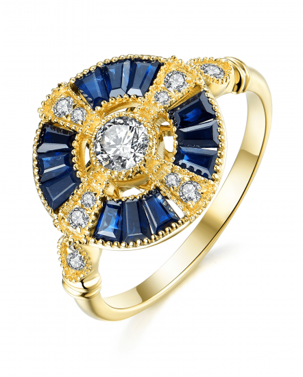 SAPPHIRE DIAMOND RING (TR3801)