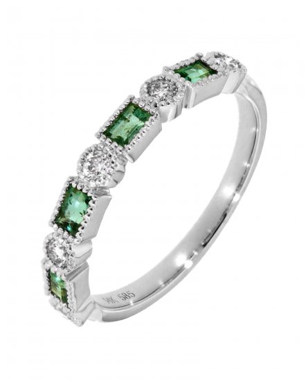 COLORED STONE DIAMOND BAND (TR3805)