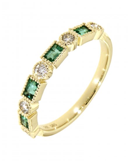 COLORED STONE DIAMOND BAND (TR3805)