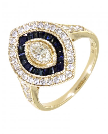 SAPPHIRE DIAMOND RING (TR3811)