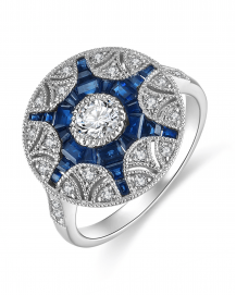 SAPPHIRE DIAMOND RING (TR3816)