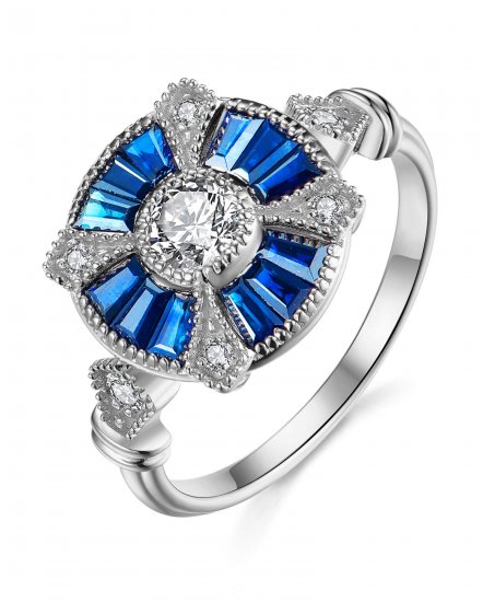 SAPPHIRE DIAMOND RING (TR3821)