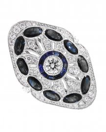 SAPPHIRE DIAMOND RING (TR3826)