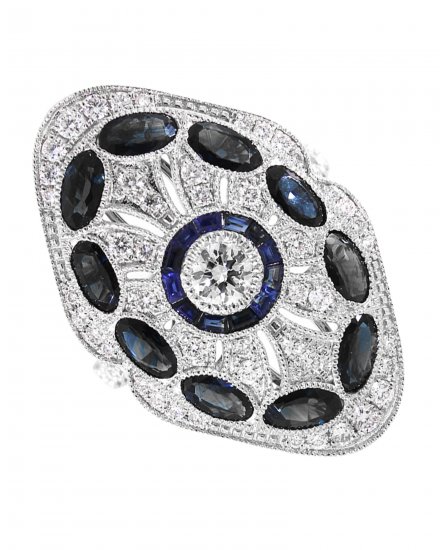 SAPPHIRE DIAMOND RING (TR3826)