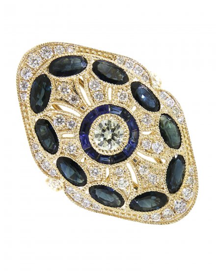 SAPPHIRE DIAMOND RING (TR3826)