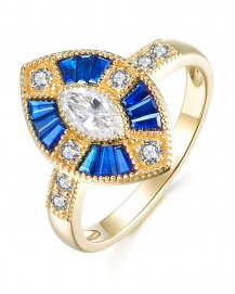 SAPPHIRE DIAMOND RING (TR3827)