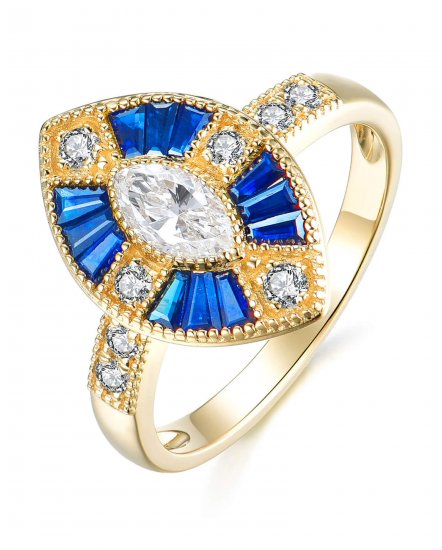 SAPPHIRE DIAMOND RING (TR3827)