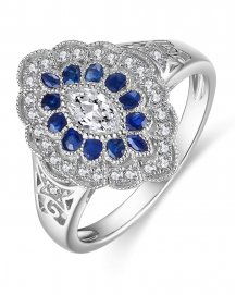 SAPPHIRE DIAMOND RING (TR3828)
