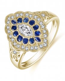 SAPPHIRE DIAMOND RING (TR3828)