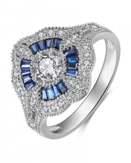 SAPPHIRE DIAMOND RING (TR3835)