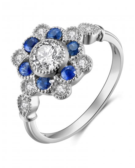 SAPPHIRE DIAMOND RING (TR3836)