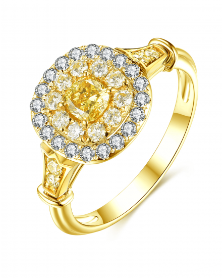 MULTI TONE CUSHION DIAMOND ENGAGEMENT RING (TR3851)