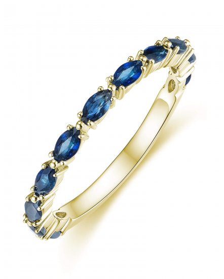 MARQUISE SHAPE SAPPHIRE DIAMOND BAND (TR3867)